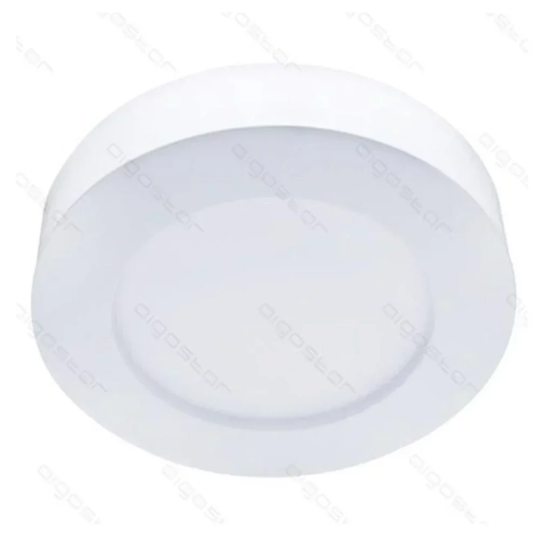 Στρογγυλό LED Panel Slim Downlight Θερμό Λευκό 3000K 9W Λευκό Σώμα Aigostar