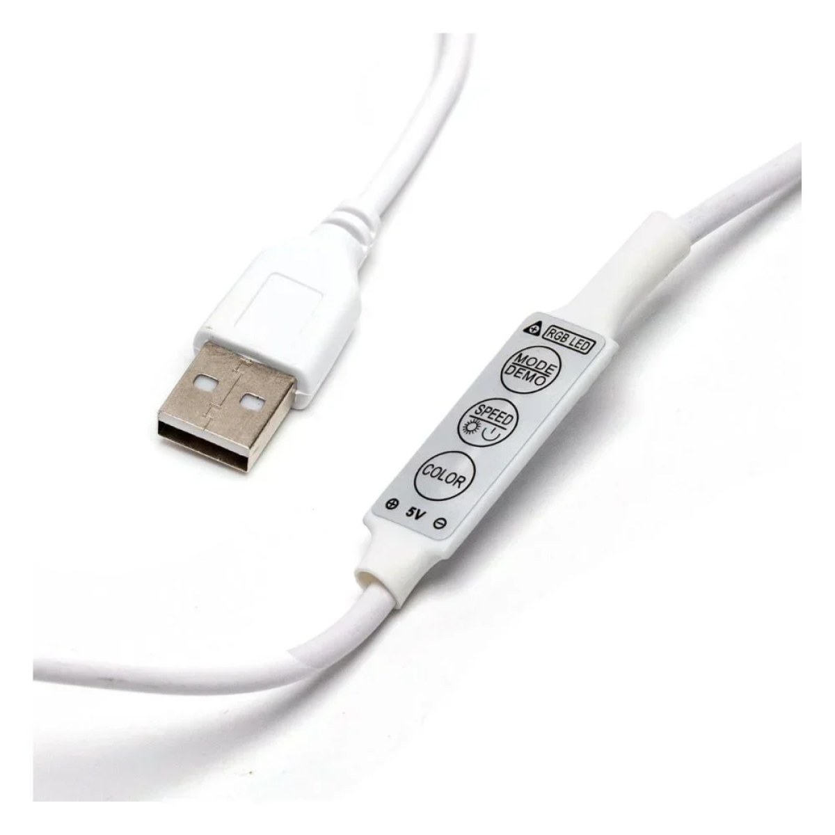 Ταινία LED 1m 120LED πολύχρωμη RGB USB aigostar