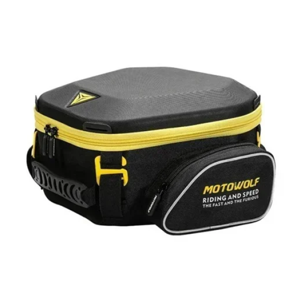 Tank Bag μοτοσυκλέτας 10L με Tanlock και αδιάβροχη θήκη κινητού Motowolf MDL0711 μαύρο/κίτρινο