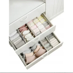 Tpster 29448 Υφασμάτινο Organizer Συρταριών Ρούχων Μπεζ Mε Καπάκι 17 Θέσεων 43x28x11cm