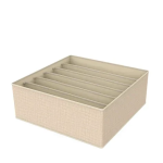Tpster 29462 Υφασμάτινο Organizer Συρταριών Ρούχων Μπεζ Mε 6 Θέσεις 32x32x12cm