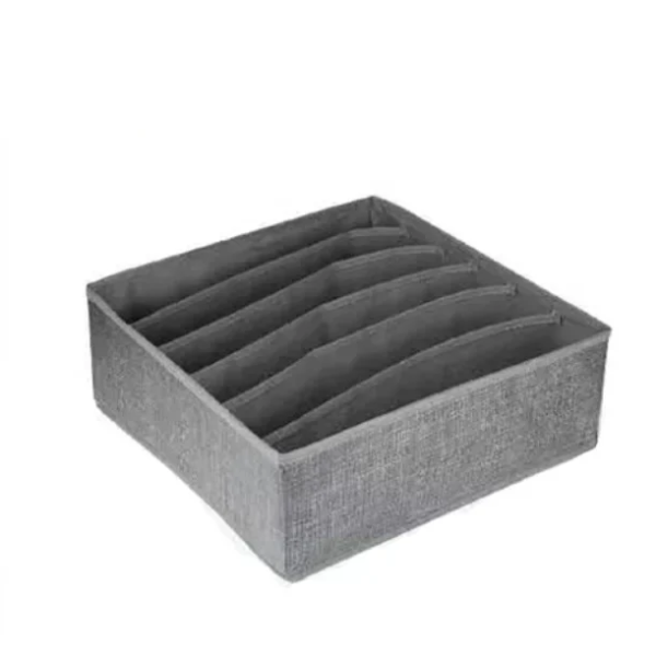 Tpster 29462 Υφασμάτινο Organizer Συρταριών Ρούχων Γκρι Mε 6 Θέσεις 32x32x12cm