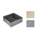 Tpster 29463 Υφασμάτινο Organizer Συρταριών Ρούχων Γκρι Mε 8 Θέσεις 32x32x12cm