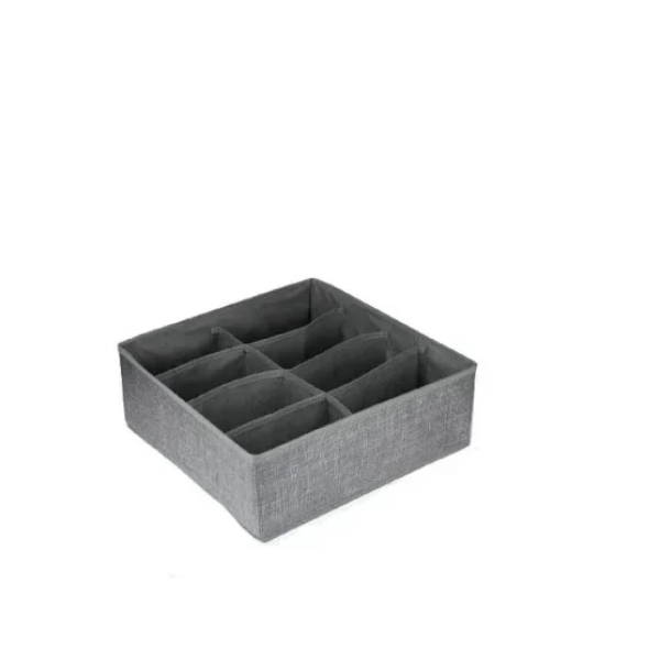 Tpster 29463 Υφασμάτινο Organizer Συρταριών Ρούχων Γκρι Mε 8 Θέσεις 32x32x12cm