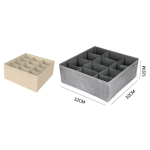Tpster 29464 Υφασμάτινο Organizer Συρταριών Ρούχων Μπεζ Mε 12 Θέσεις 32x32x12cm