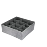 Tpster 29464 Υφασμάτινο Organizer Συρταριών Ρούχων Γκρι Mε 12 Θέσεις 32x32x12cm