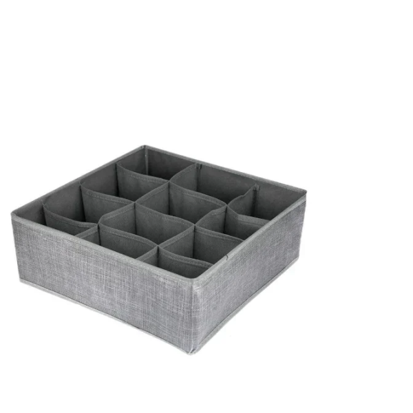 Tpster 29464 Υφασμάτινο Organizer Συρταριών Ρούχων Γκρι Mε 12 Θέσεις 32x32x12cm