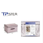 Tpster 29477 Υφασμάτινο Κουτί Αποθήκευσης Γενικής Χρήσης Mε Καπάκι 50x40x30cm