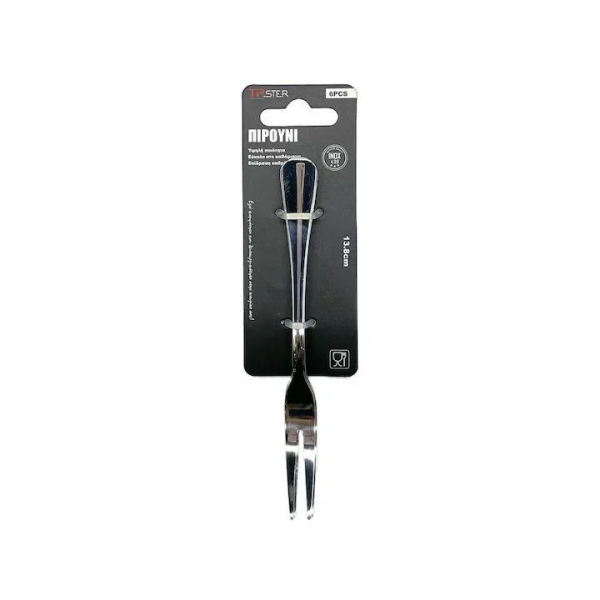 Tpster 33008 Σετ Πιρούνια Ανοξείδωτα Ασημί 13.8cm 6τμχ