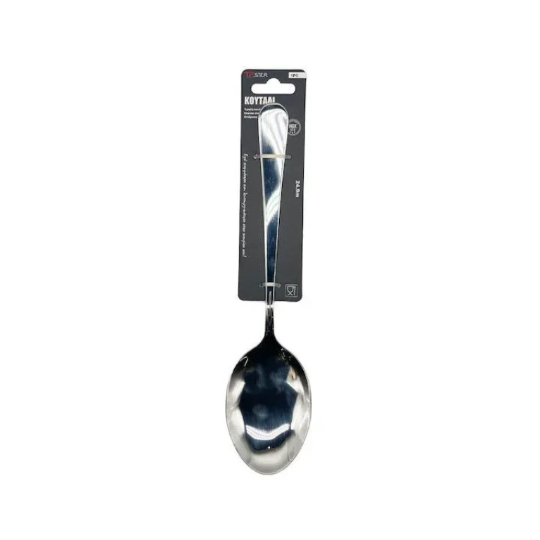 Tpster 33013 Κουτάλι Φαγητού Ανοξείδωτο Ασημί 24.9cm