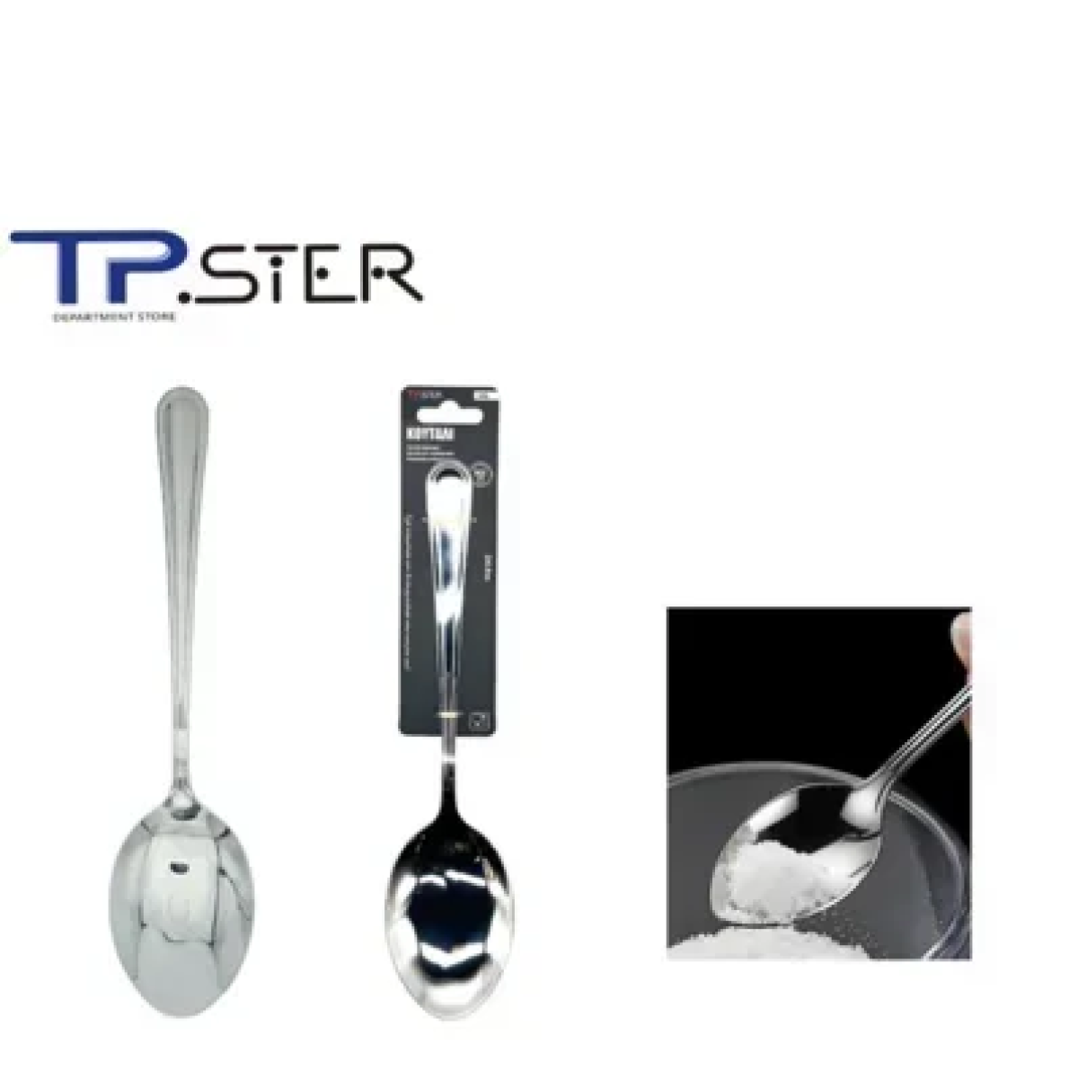Tpster 33061 Κουτάλι Φαγητού Ανοξείδωτο Ασημί 24.9cm