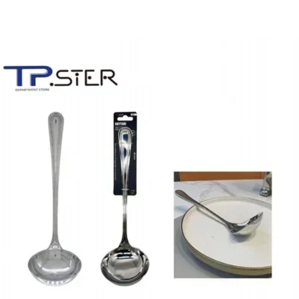 Tpster 33087 Βαθιά Κουτάλα Σούπας από Ανοξείδωτο Ατσάλι Ασημί 28.2cm 1τμχ