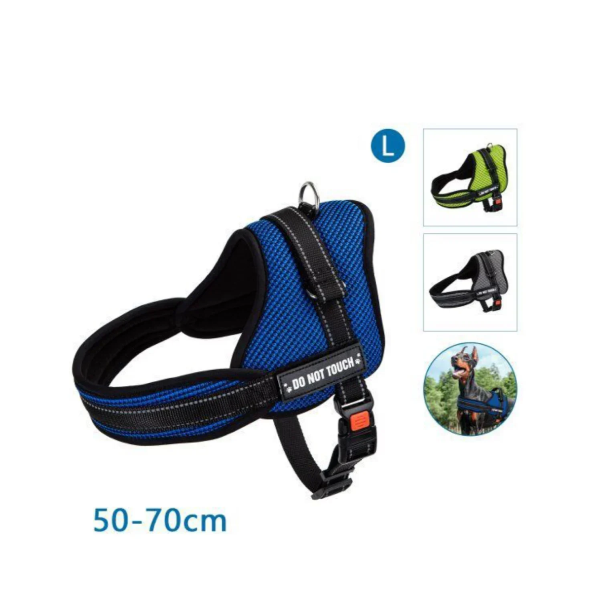 Σαμαράκι Σκύλου Επιστήθιο K8 Large 50-70cm Μπλέ
