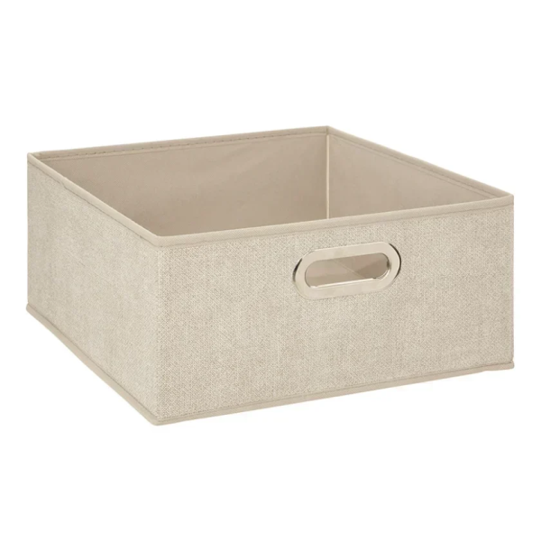 Υφασμάτινο Κουτί Αποθήκευσης Μπεζ 31x31x15cm 36076