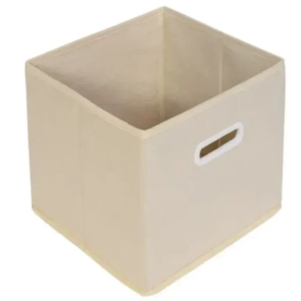 Υφασμάτινο Κουτί Αποθήκευσης Μπεζ 31x31x31cm 36072