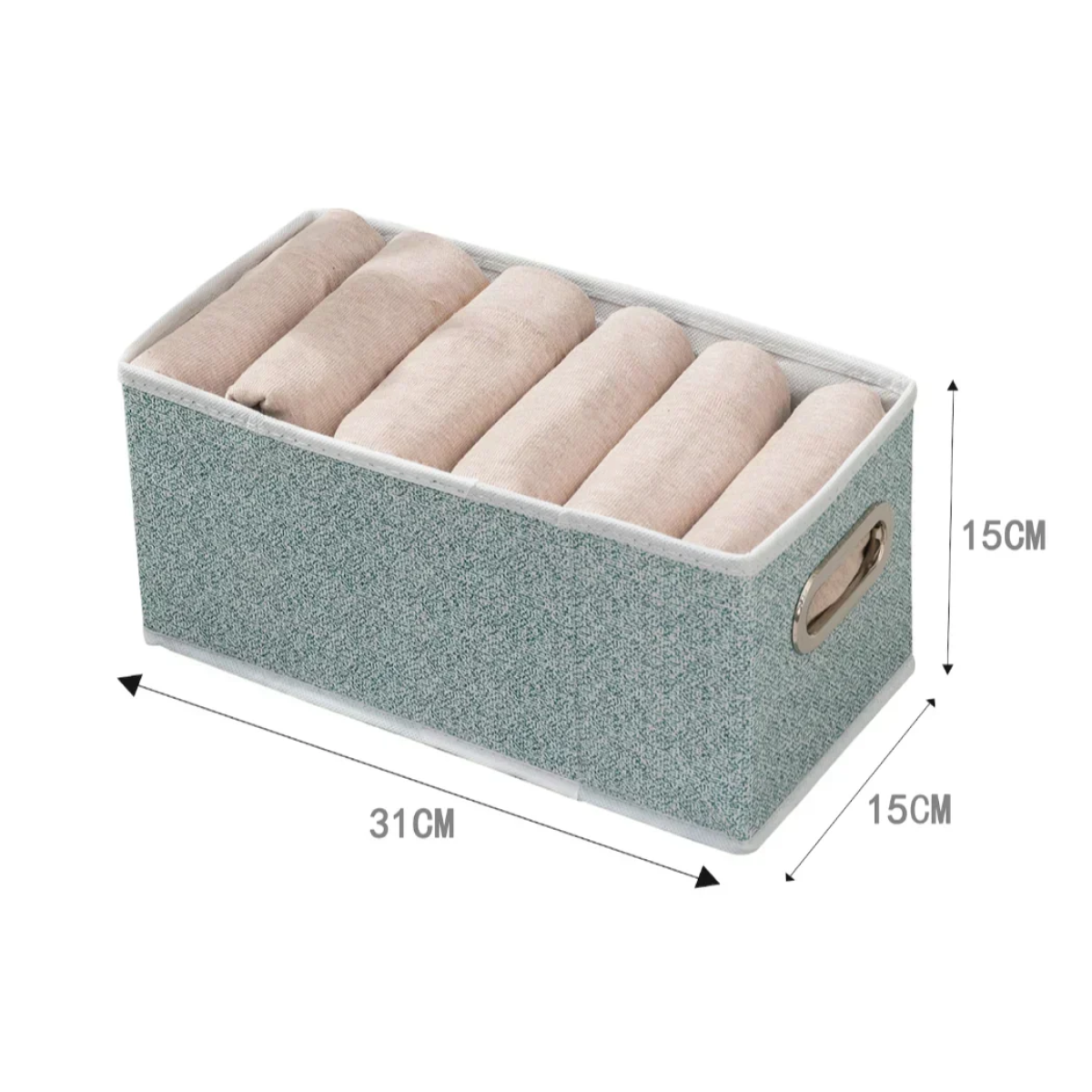 Υφασμάτινο Κουτί Αποθήκευσης Γαλάζιο 15x31x15cm 36079