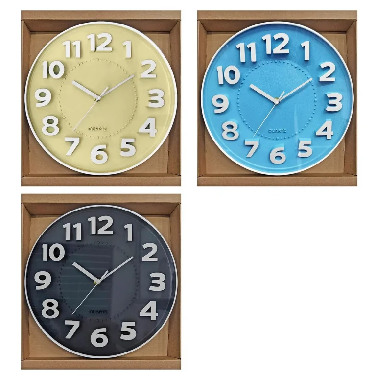 Ρολόι Τοίχου με 3d Αριθμούς ø30cm Homie 322039