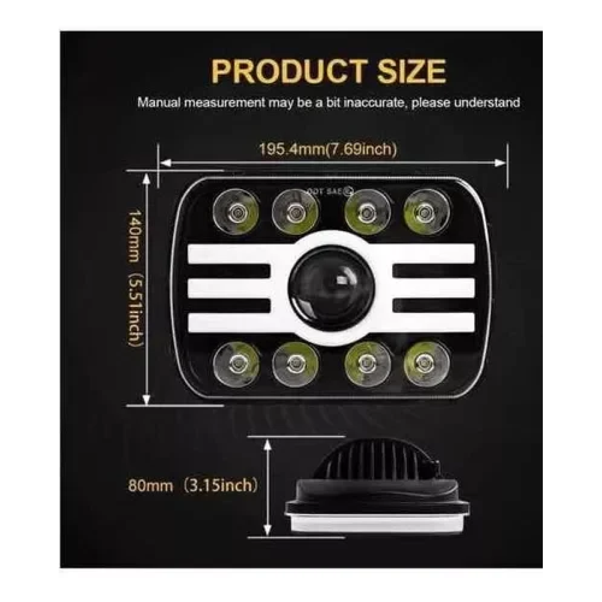 Αδιάβροχος προβολέας αυτοκινήτου LED 7 INCHES LED 60W - Image 2