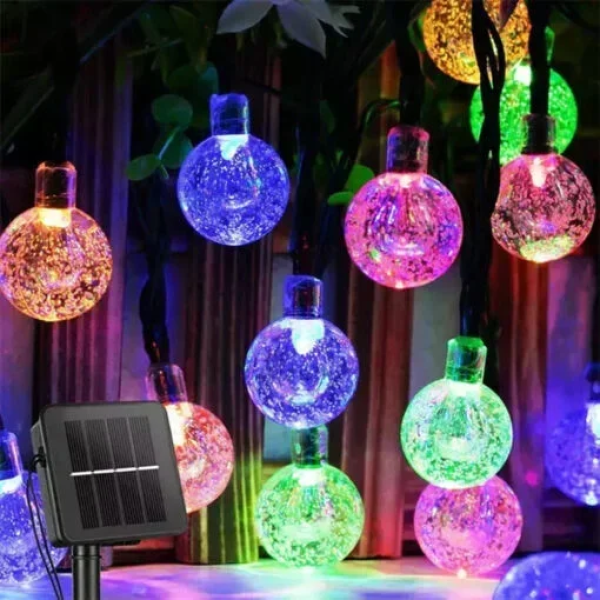 Αδιάβροχη Ηλιακή Γιρλάντα Φωτισμού 30 LED RGB