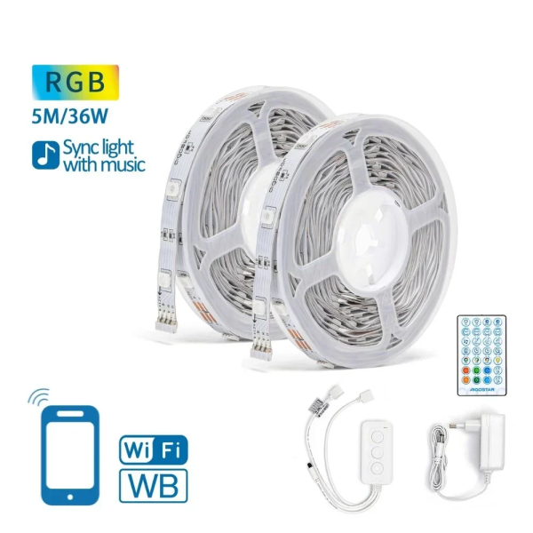 Aigostar Ταινία LED Τροφοδοσίας 12V RGB Μήκους 2*5m