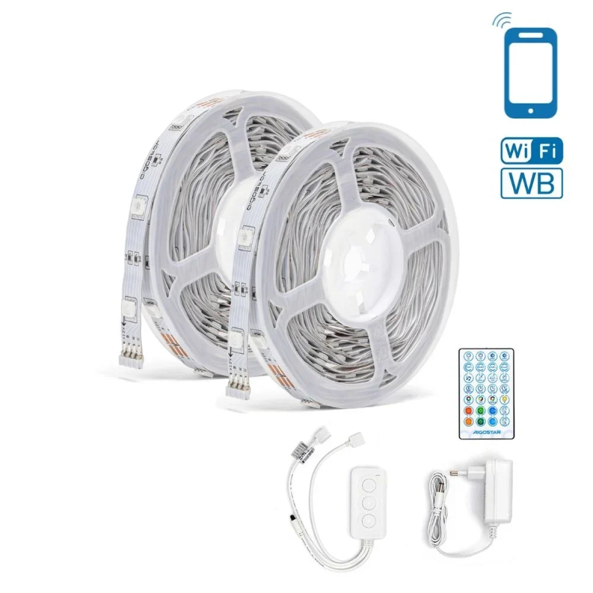 Aigostar Ταινία LED Τροφοδοσίας 12V RGB Μήκους 2*5m