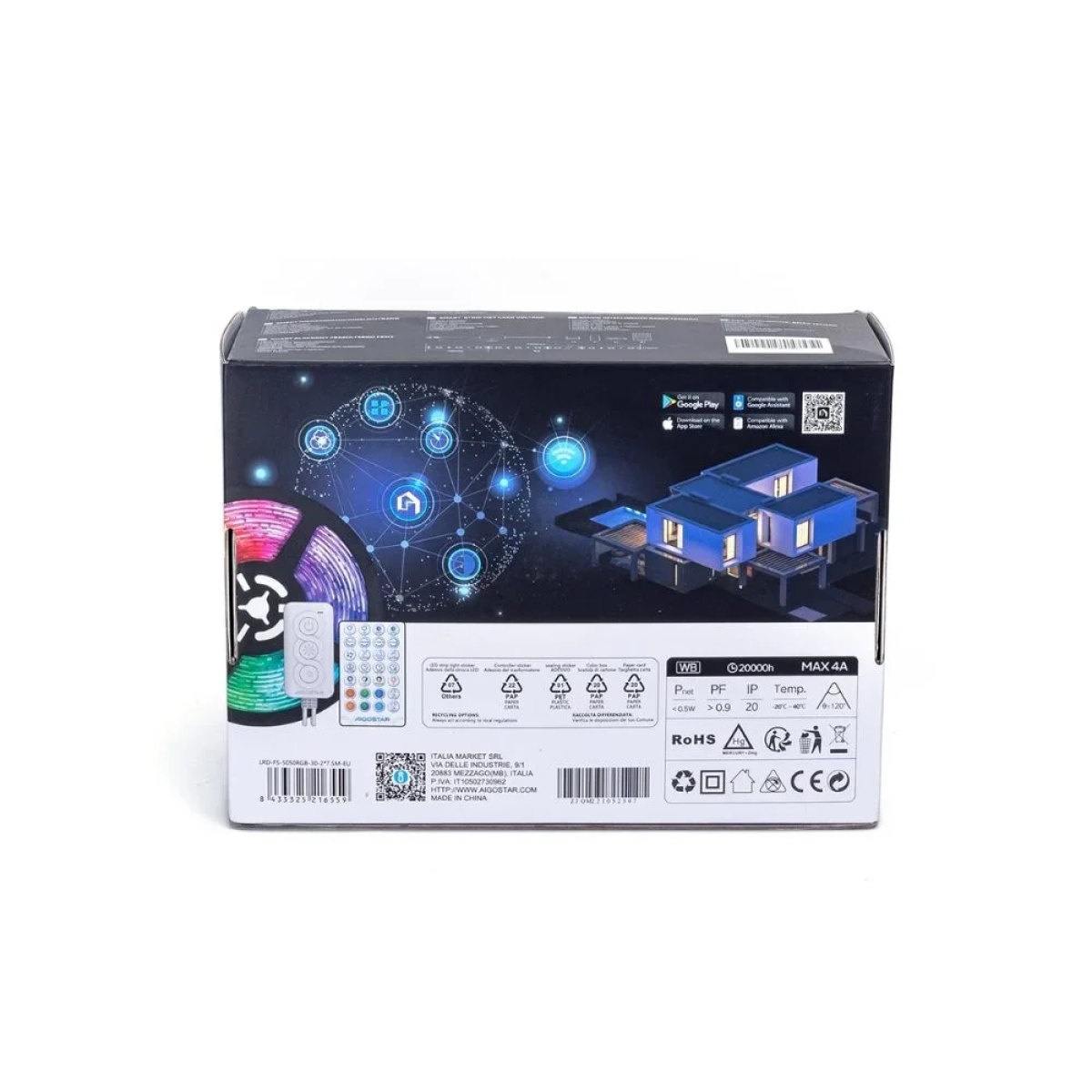 Aigostar Ταινία LED Τροφοδοσίας 12V RGB Μήκους 2*7.5m