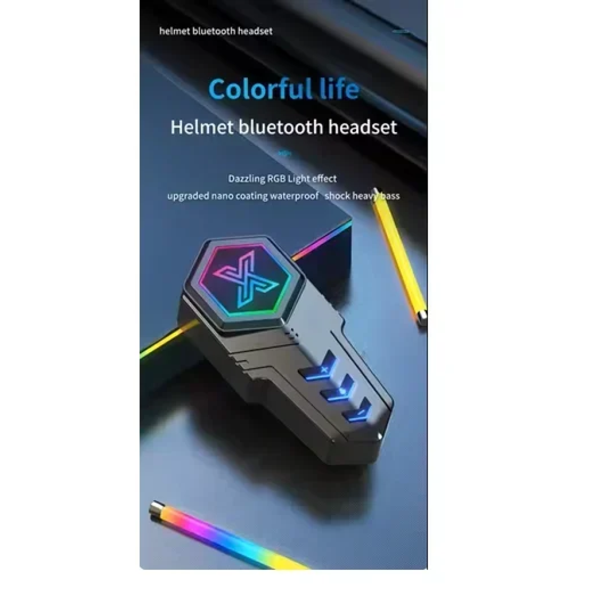 Ακουστικό για κράνος μηχανής Wireless Earphone Bluetooth X-20 μαύρο - Image 4