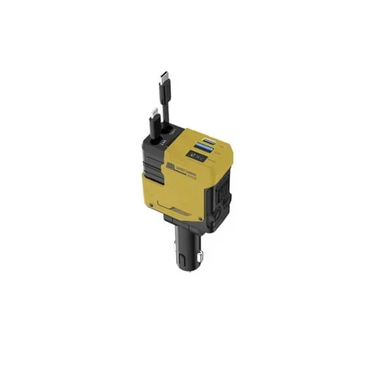 Αναδιπλούμενος φορτιστής αναπτήρα αυτοκινήτου W&O A1 - κίτρινο