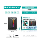 Arrango ASM76665 Ηχεία Υπολογιστή 2.0 με RGB Φωτισμό και Ισχύ 6W