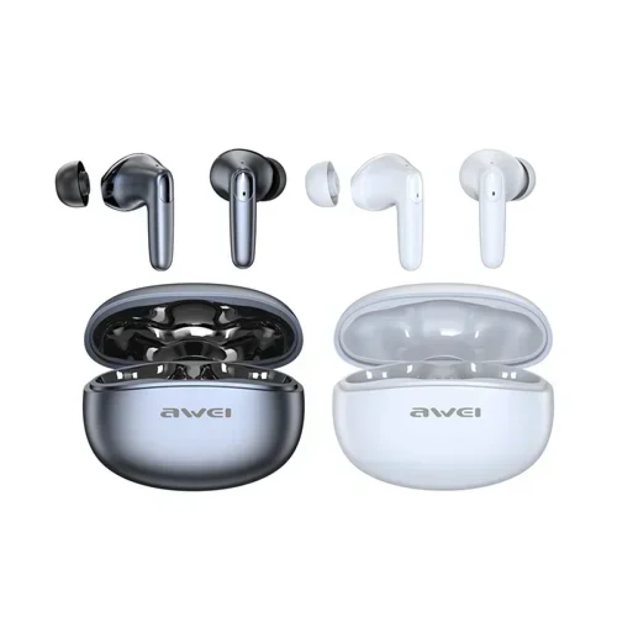 Ασύρματα ακουστικά Bluetooth με θήκη φόρτισης Awei T90 ENC - μαύρα - Image 2