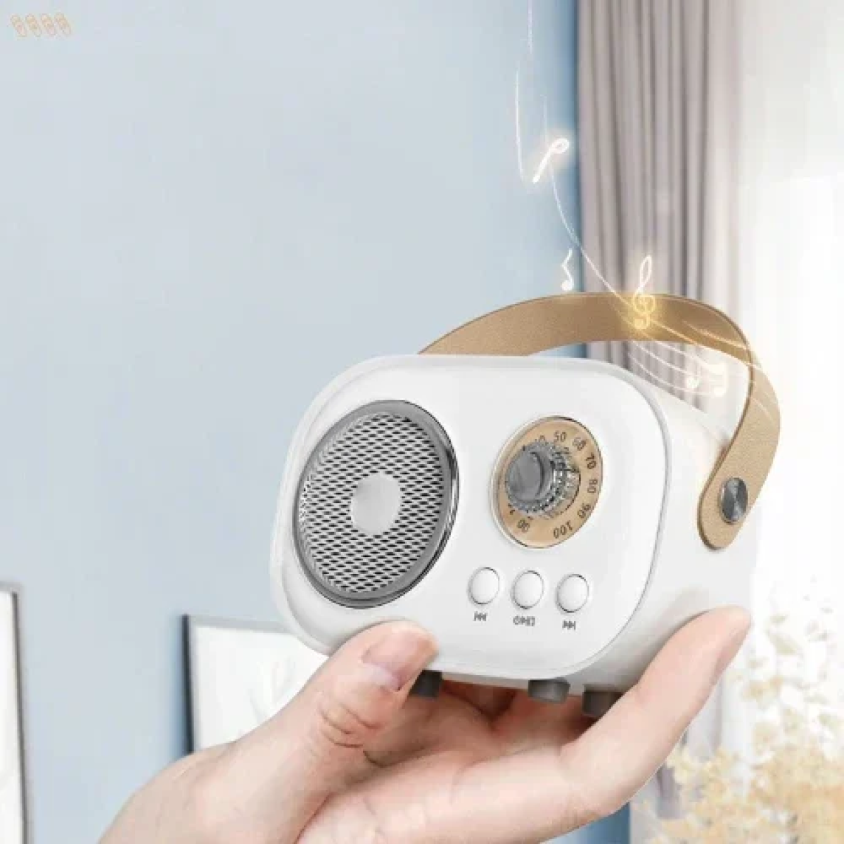 Ασύρματο Ηχείο Karaoke Bluetooth με μικρόφωνο και υποδοχή κάρτας microsd C20 Λευκό