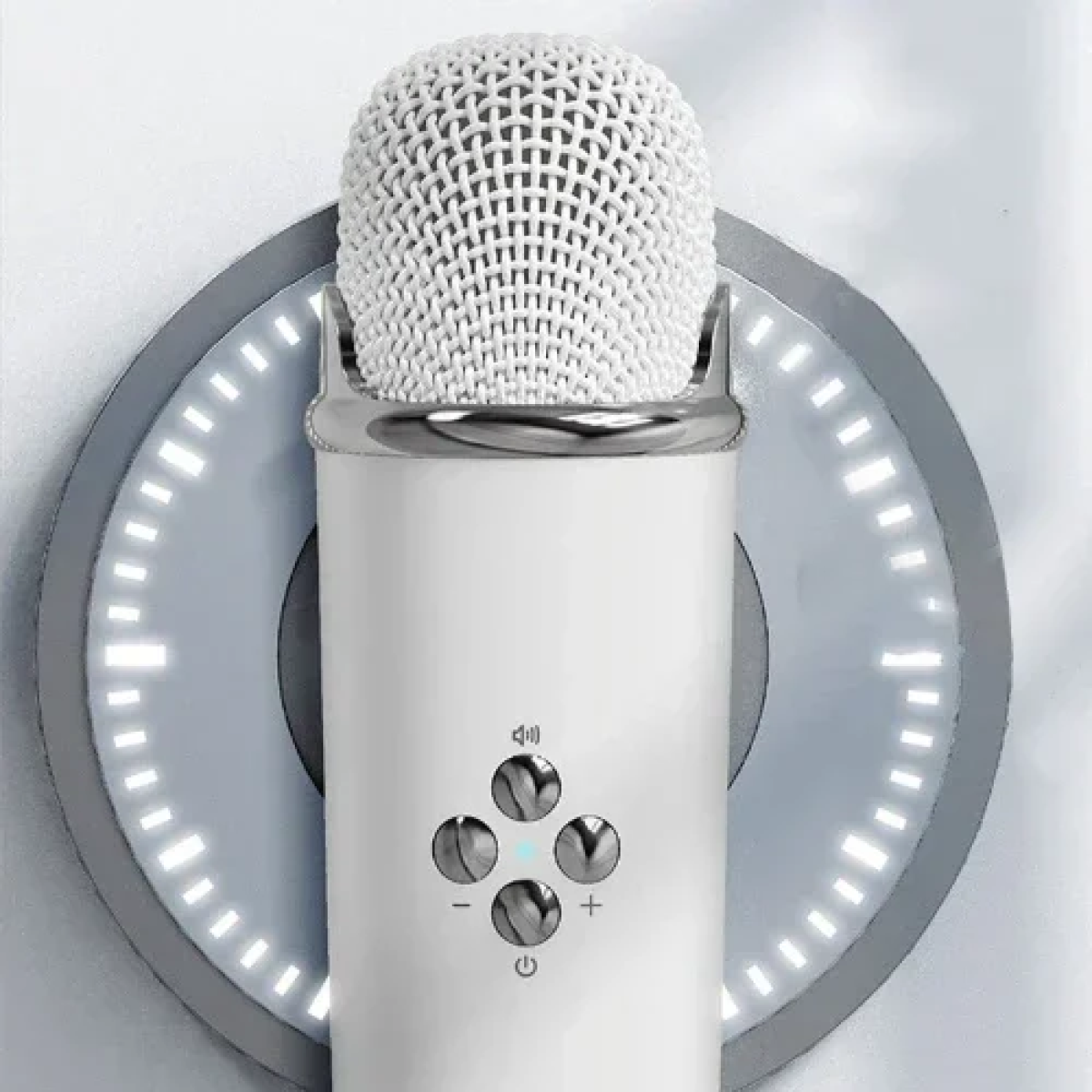 Ασύρματο Ηχείο Karaoke Bluetooth με μικρόφωνο και υποδοχή κάρτας microsd C20 Λευκό