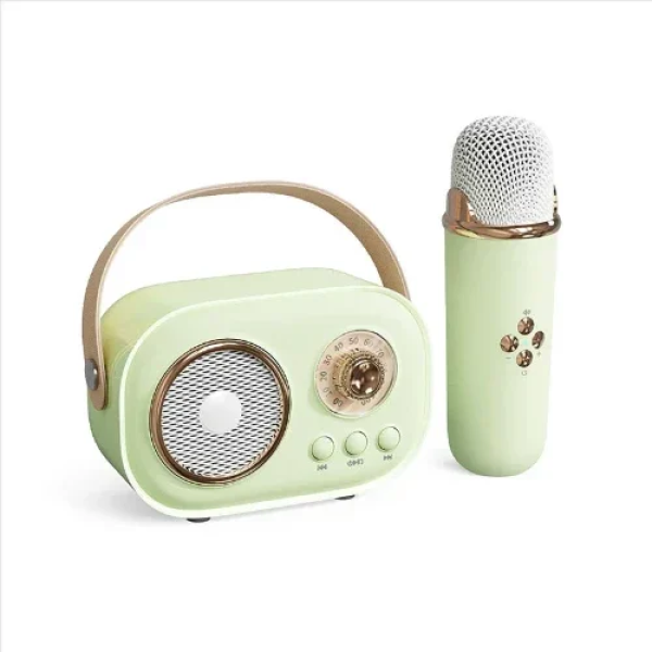 Ασύρματο Ηχείο Karaoke Bluetooth με μικρόφωνο και υποδοχή κάρτας microsd C20 Πράσινο