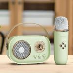 Ασύρματο Ηχείο Karaoke Bluetooth με μικρόφωνο και υποδοχή κάρτας microsd C20 Πράσινο