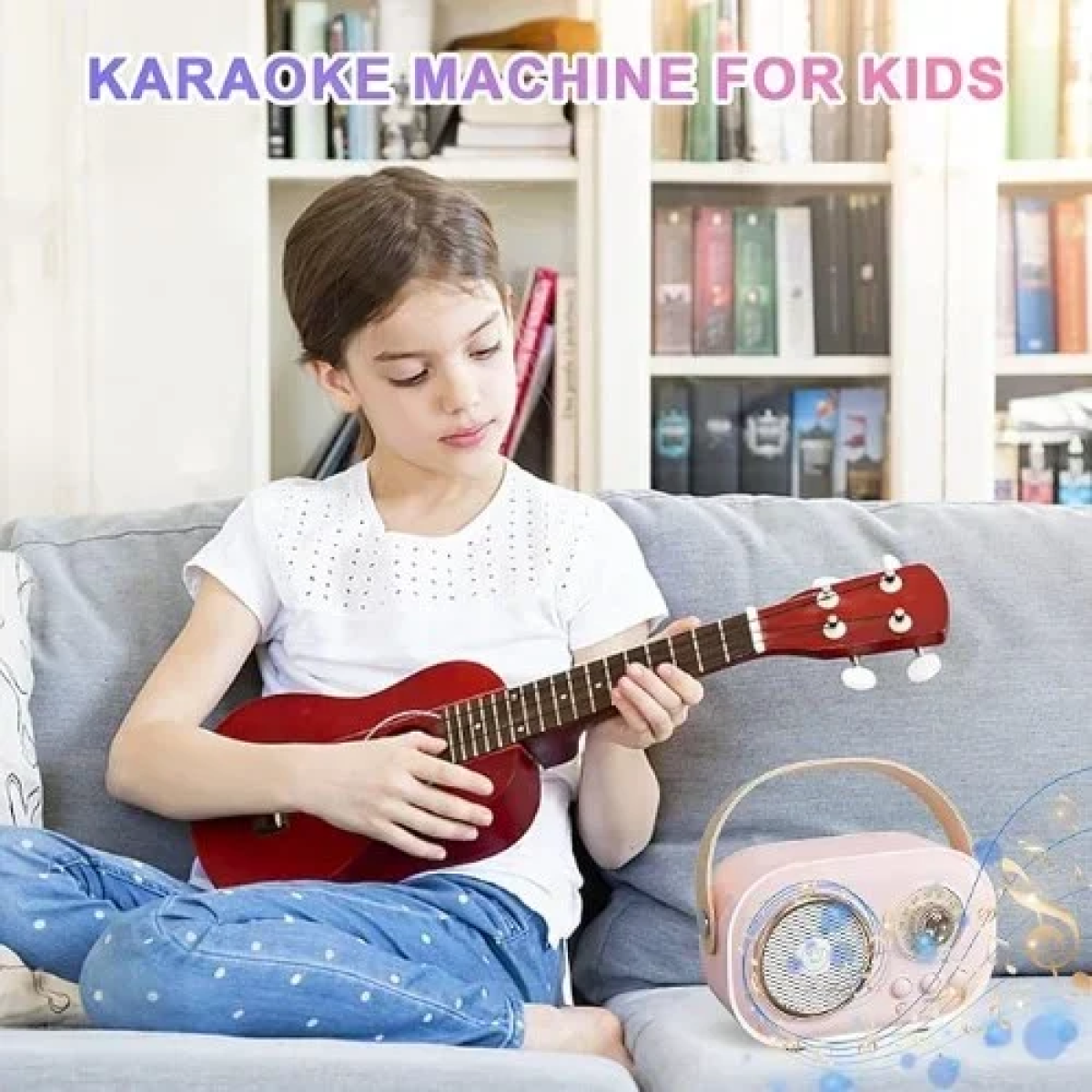 Ασύρματο Ηχείο Karaoke Bluetooth με μικρόφωνο και υποδοχή κάρτας microsd C20 Ροζ