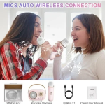 Ασύρματο Ηχείο Karaoke Bluetooth με μικρόφωνο και υποδοχή κάρτας microsd C20 Ροζ