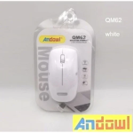 Ασύρματο Ποντίκι Υπολογιστή 2.4Ghz Andowl QM62 Λευκό