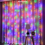 Χριστουγεννιάτικη Κουρτίνα Λαμπάκια 120LED 3m x 1m Πολύχρωμο RGB 18779-25
