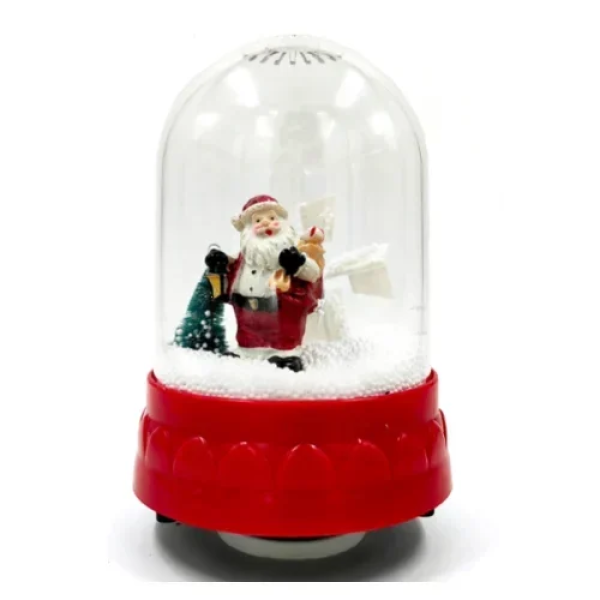 Χριστουγεννιάτικο Κουρδιστό Διακοσμητικό Χιονόμπαλα με μουσική 18 εκ.