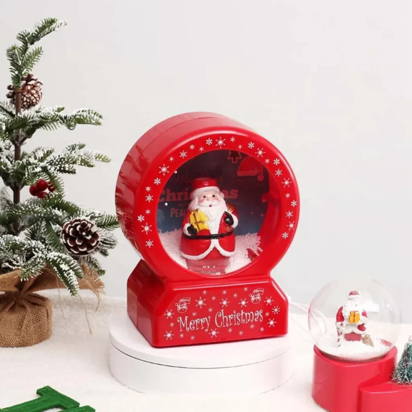 Χριστουγεννιάτικο Κουρδιστό Διακοσμητικό με μουσική Άγιος Βασίλης με δώρα