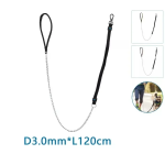Λουρί Σκύλου Ελαστικό D3*L120 cm Μαύρο