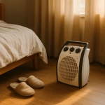 Επιδαπέδιο Φορητό Αερόθερμο 2000W με Θερμοστάτη, 3 Επίπεδα Θερμότητας & Χρονοδιακόπτη