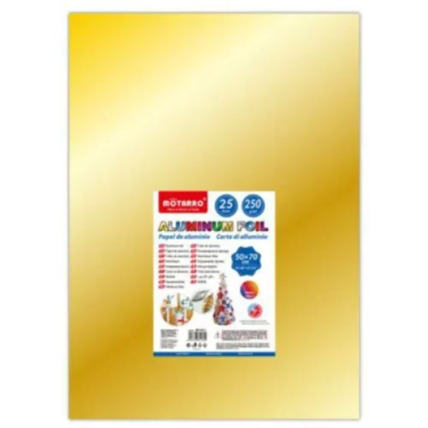Φύλλα Αλουμινίου Χειροτεχνίας 50x70cm 250gr 25φ. MU164-1 Χρυσό