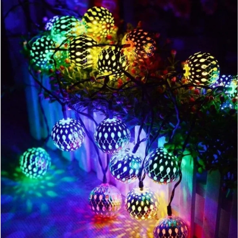 Ηλιακά Φωτάκια Μπάλες RGB 5m 18779-38