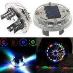 Ηλιακό Φωτιστικό LED RGB για Ζάντα Αυτοκίνητου Σετ 4τμχ