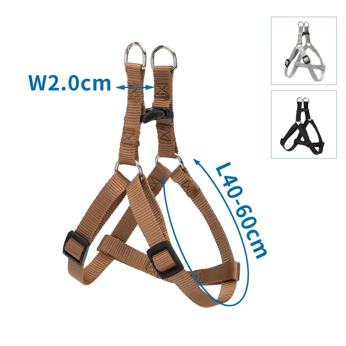 Σαμαράκι Σκύλου Επιστήθιο Medium 40-60cm Καφέ