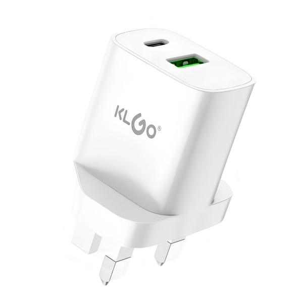 KLGO PD-61 Φορτιστής Γρήγορη Φόρτιση 25W PD+QC3.0 2 θύρες 1xUSB 1xUSB-C