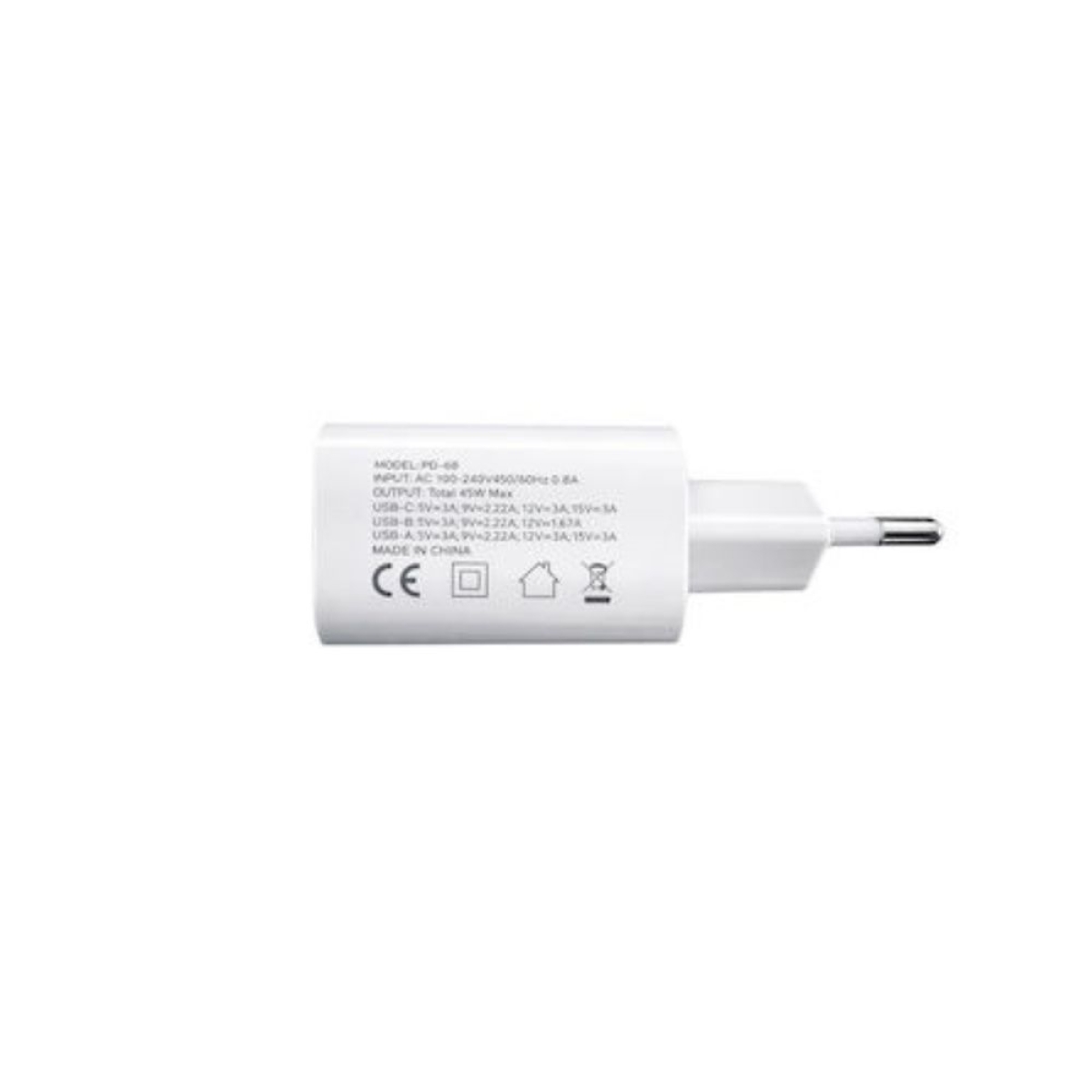 KLGO PD-68 Φορτιστής χωρίς καλώδιο 45W 1xUSB-C 1xUSB-A 1xUSB-L
