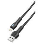 KLGO S-1 Καλώδιο Lightning USB 1m Fast Charging 3A Μαύρο