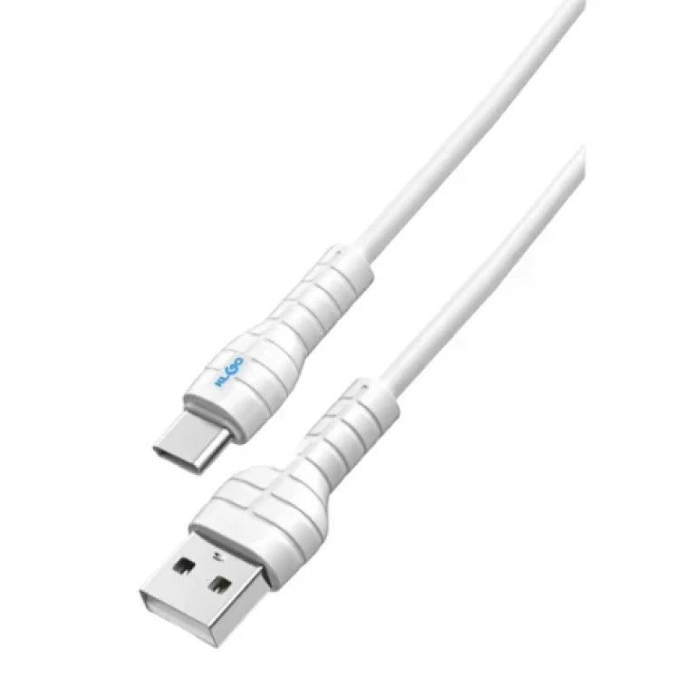 KLGO S-3 Καλώδιο Type-C USB 1m Fast Charging 3A Λευκό